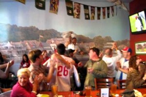 Phillies Fans Chant at Jake’s Steaks during NLCS Series