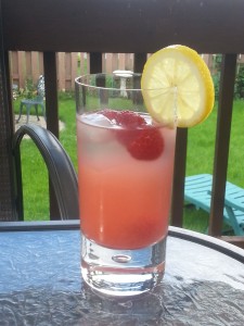 A refreshing raspberry, maple, and gin cocktail for Canada Day